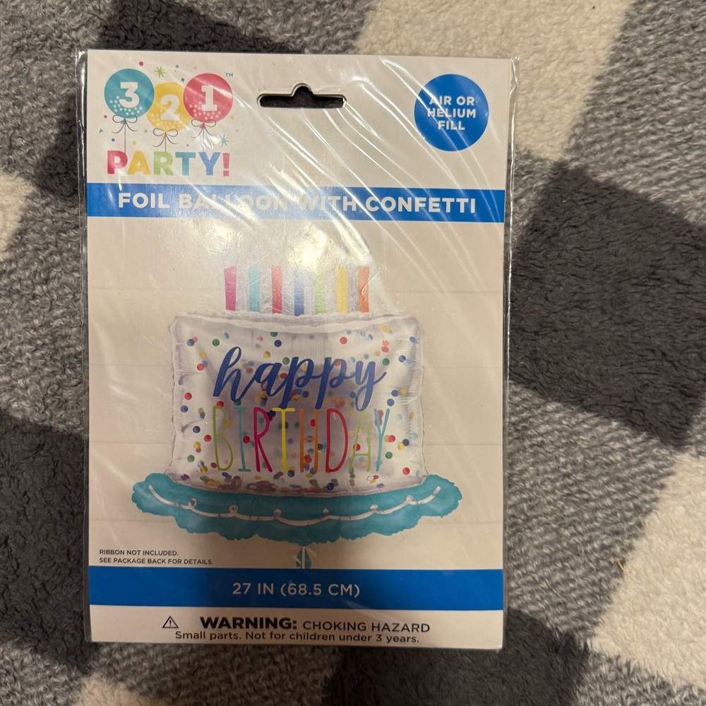 Foil Balloon with Confetti - Multicolor